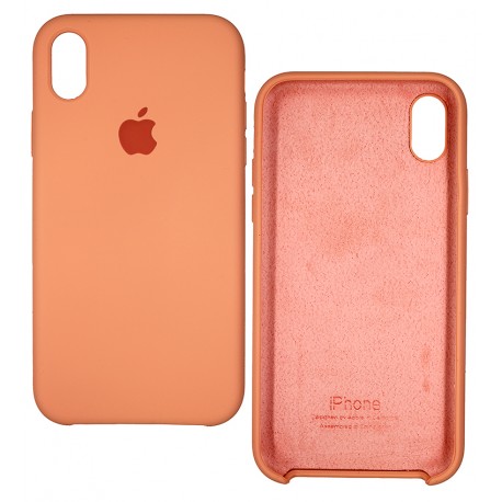 Чехол для Apple iPhone Xr, Silicone case, (pink peach)