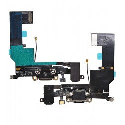 Шлейф для iPhone SE, конектора навушників, конектора зарядки, чорний, China quality Шлейф для iPhone SE, конектора навушників, конектора зарядки, чорний, China quality