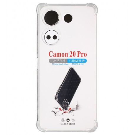 Чохол для Tecno Camon 20 Pro/Camon 20, WXD HQ, силіконовий, протиударний, прозорий