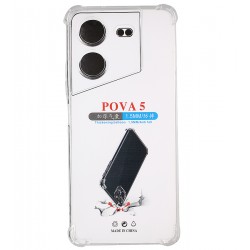 Чехол для Tecno Pova 5 4G, WXD HQ, силиконовый, противоударный, прозрачный