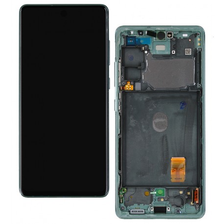 Дисплей для Samsung G780 Galaxy S20 FE, м'ятний, з сенсорним екраном, з рамкою, оригінал, service pack box, (GH82-24220D / GH82-24219D), original glass