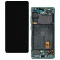 Дисплей для Samsung G780 Galaxy S20 FE, м ятний, з сенсорним екраном, з рамкою, оригінал, service pack box, (GH82-24220D / GH82-24219D), original glass