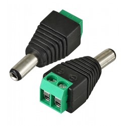 DC штекер 2,5x5,5 mm з клемної колодкою під гвинт
