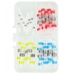 Набір гільз термоусаджуваних з олов'яним кільцем в касетниці, 50шт