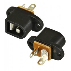 Гніздо живлення DC 5,5 / 2,5 з кріпленнями під гвинти (HF-2067B) Гніздо живлення DC 5,5 / 2,5 з кріпленнями під гвинти (HF-2067B)