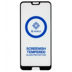 Защитное стекло для Huawei P20, 5D, World, Full Glue, черное