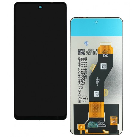 Дисплей для Tecno Spark 20C (BG7n), з сенсорним екраном (дисплейний модуль), чорний