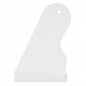 Притискний шпатель для поклейки плівки пластиковий, розмір 10x7,5x0,8 см, білий