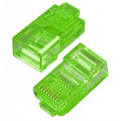 Конектор 8р8с (RJ-45), Merlion категорія-5, зелений, 1шт