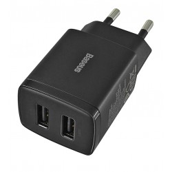 Сетевое зарядное устройство Baseus Compact 10,5Вт, 2A, 2 USB, черное CCXJ010201 Сетевое зарядное устройство Baseus Compact 10,5Вт, 2A, 2 USB, черное CCXJ010201