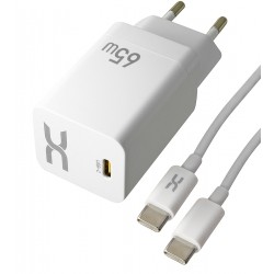 Зарядное устройство DC CA-F10, 2в1 Type-C PD/65W, белое