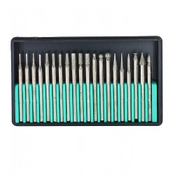 Комплект Fit mod.36485. Шарошки, посилена сталь з алмазним напиленням 20шт Комплект Fit mod.36485. Шарошки, посилена сталь з алмазним напиленням 20шт