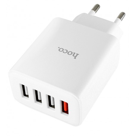 Зарядное устройство Hoco C102A Fuerza four-port charger |4USB, 28,5W/3A, QC3.0| (white)