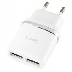 Зарядное устройство HOCO C12, 2USB 2,4A, белое Зарядное устройство HOCO C12, 2USB 2,4A, белое
