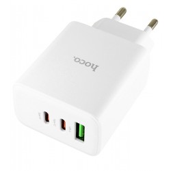 Зарядное устройство Hoco C126A Pure PD+QC 40W(2C1A), белый