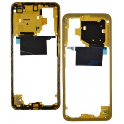 Средняя часть корпуса для Xiaomi Poco M4 Pro, желтая