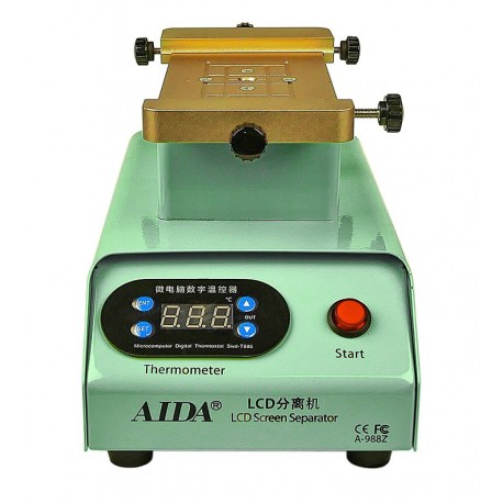 Сепаратор для расклеивания дисплейного модуля Aida A-988Z 8" (19 x 8 см) с поворотной и рабочей поверхностью, встроенный компрессор