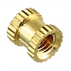 Гофрована латунна запресувальна втулка з різьбленням M3 висота 5мм, ширина 5мм, 10шт