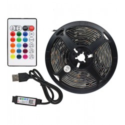 Світлодіодна стрічка для фонового підсвічування ТВ (5050 30LED/m, RGB, 3 метри, живлення від 5В USB, пульт, Bluetooth) Світлодіодна стрічка для фонового підсвічування ТВ (5050 30LED/m, RGB, 3 метри, живлення від 5В USB, пульт, Bluetooth)