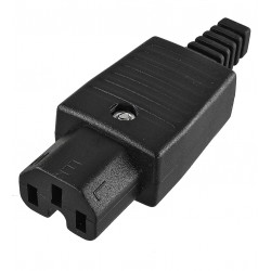 Гнездо сетевое 3pin, под шнур, медь Гнездо сетевое 3pin, под шнур, медь