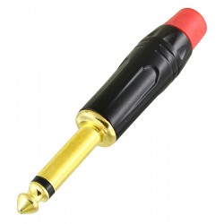 Штекер JACK 6,3 моно, gold, металлический корпус, черный Штекер JACK 6,3 моно, gold, металлический корпус, черный