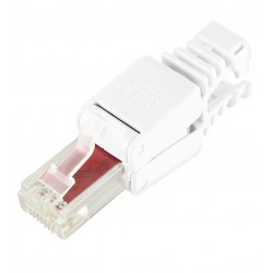 Коннектор 8р8с (RJ-45), категория-6, 1шт, безинструментальный Коннектор 8р8с (RJ-45), категория-6, 1шт, безинструментальный