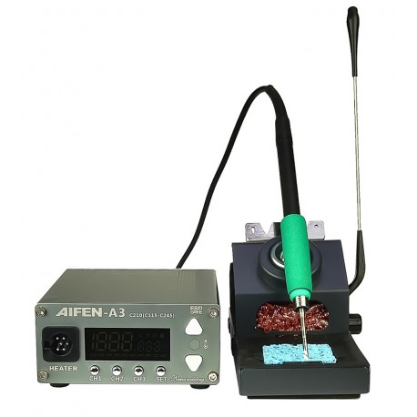 Паяльная станция прецизионная Aifen A3, 2 паяльника стандарта JBC 210, 3 каналов памяти, 120W, 100°C - 450°C
