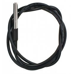 Датчик температури QT18B20 (аналог DS18B20) у металевому герметичному корпусі, кабель 1м (термопара)