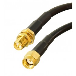 Кабель удлиннитель RP-SMA male - RP-SMA female RG-58 3м Кабель удлиннитель RP-SMA male - RP-SMA female RG-58 3м