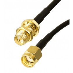 Кабель удлиннитель RP-SMA male - RP-SMA female RG-174 3м Кабель удлиннитель RP-SMA male - RP-SMA female RG-174 3м