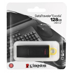 Флешка 128Gb, Kingston DT Exodia, USB3.2, DTX/128Gb, Black/Yellow Флешка 128Gb, Kingston DT Exodia, USB3.2, DTX/128Gb, Black/Yellow