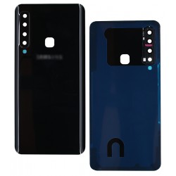 Задня панель корпусу для Samsung A920F / DS Galaxy A9 (2018), чорний, зі склом камери