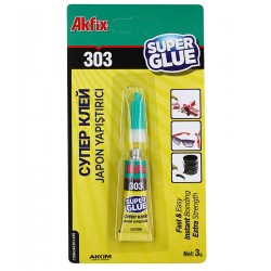 Супер клей Akfix 303 гель, 3 г Супер клей Akfix 303 гель, 3 г