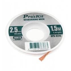 Стрічка-обплетення ProsKit 8PK-031C, ш. 2,5 мм, д. 1,5 м Стрічка-обплетення ProsKit 8PK-031C, ш. 2,5 мм, д. 1,5 м