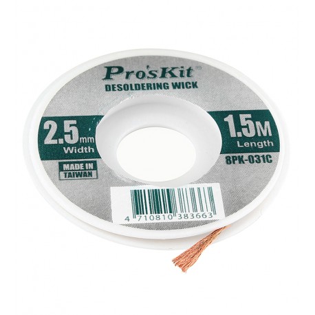 Лента-оплетка ProsKit 8PK-031C, ш. 2,5 мм, д. 1,5 м