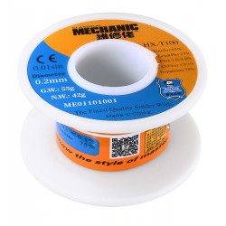 Припой Mechanic HX-T100, Sn 63%, Pb 37%, flux 1-3%, 0,2 мм, 50 г Припой Mechanic HX-T100, Sn 63%, Pb 37%, flux 1-3%, 0,2 мм, 50 г