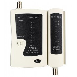 Тестер кабелю Atcom NS-488 RJ45/RJ12, витої пари + BNC Тестер кабелю Atcom NS-488 RJ45/RJ12, витої пари + BNC