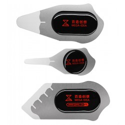 Набір карт металевих Mega-Idea Half-etching Prying Tool F, G, H, для відділення дисплея від рамки, товщина 0.3 мм з тонким наконечником 0.16 мм