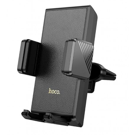 Автотримач Hoco H48 Precious push-type 4.5-7", затискач, у решітку, чорний