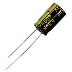 Конденсатор електролітичний 3.3 uF 400 V, 105°C, d8 h14 5000Hr [Long Life]