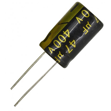 Конденсатор електролітичний 47 uF 400 V, 105°C, d16 h26 10000Hr [Long Life]