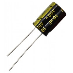 Конденсатор електролітичний 10 uF 400 V, 105°C, d10 h17 8000Hr [Long Life]