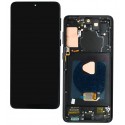 Дисплей для Samsung G996 Galaxy S21 Plus 5G, чорний, з сенсорним екраном, з рамкою, High quality, (OLED)