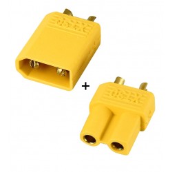 Разъем питания XT30 для подключения аккумуляторов, штекер + гнездо Разъем питания XT30 для подключения аккумуляторов, штекер + гнездо
