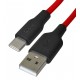 Кабель Type-C - USB, Hoco X21 Plus, 2м, 3А, пищевой силикон, сверхмягкий, / black＆red