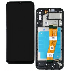 Дисплей для Samsung A042 Galaxy A04e, чорний, з рамкою, оригінал (PRC), original glass Дисплей для Samsung A042 Galaxy A04e, чорний, з рамкою, оригінал (PRC), original glass