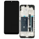 Дисплей для ZTE Blade A51, черный, с рамкой, High quality