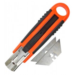 Нож канцелярский трапеция Horusdy SDY-82001, без фиксации лезвия (безопасный) + 2 лезвия Нож канцелярский трапеция Horusdy SDY-82001, без фиксации лезвия (безопасный) + 2 лезвия