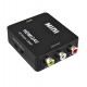 Переходник конвертер MINI, HDMI в AV (гн.HDMI (IN)- 3гн.RCA(OUT)), черный