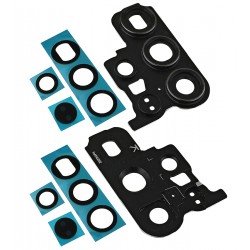 Скло камери для Samsung S918 Galaxy S23 Ultra, чорне, з рамкою